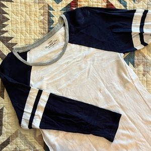 J. Crew Navy & White Baseball Tee